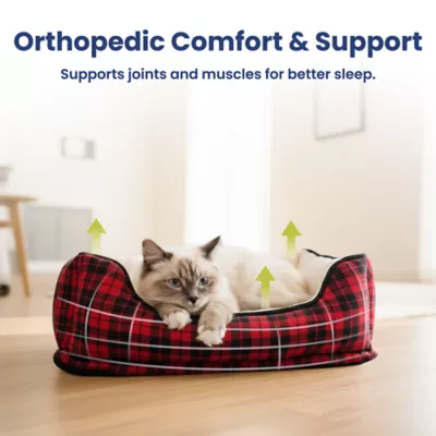 PawsPik Cozy Fleece & Plush Orthopedic Bolster Dog & Cat Bed - Image 5