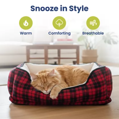 PawsPik Cozy Fleece & Plush Orthopedic Bolster Dog & Cat Bed - Image 9