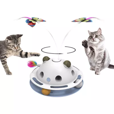 PawsPik Feather Frenzy 4-Function Interactive Cat Toy - Image 1