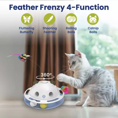 PawsPik Feather Frenzy 4-Function Interactive Cat Toy - Image 2