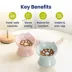 PawsPik Lynx Ceramic Raised Slow Feeder Cat Bowl image thumbnail 2