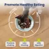 PawsPik Lynx Ceramic Raised Slow Feeder Cat Bowl image thumbnail 3