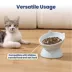 PawsPik Lynx Ceramic Raised Slow Feeder Cat Bowl image thumbnail 4