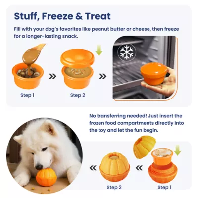 PawsPik 2-In-1 Rolling Treat Dispenser & Frozen Lick Enrichment Dog Toy - Image 2