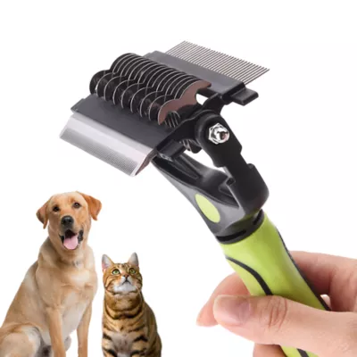 PawsPik 3-In-1 Groom Rake, Deshedder, & Comb Combo Dog Brush - Image 1