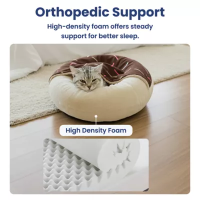 PawsPik Orthopedic Memory Foam Donut Dog & Cat Bed - Image 3