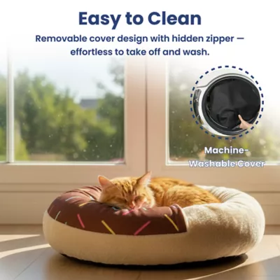 PawsPik Orthopedic Memory Foam Donut Dog & Cat Bed - Image 8