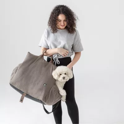 PawsPik Convertible Plush 3-In-1 Pet Carrier, Travel Bed, & Car Seat - Image 5