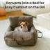 PawsPik Convertible Plush 3-In-1 Pet Carrier, Travel Bed, & Car Seat image thumbnail 7