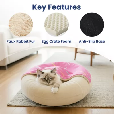 PawsPik Orthopedic Memory Foam Donut Dog & Cat Bed - Image 2