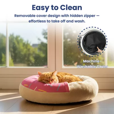 PawsPik Orthopedic Memory Foam Donut Dog & Cat Bed - Image 8