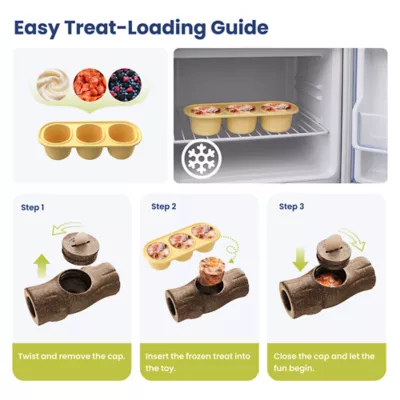 PawsPik 3-In-1 Tree Stump Interactive Frozen Dog Treat Toy - Image 2