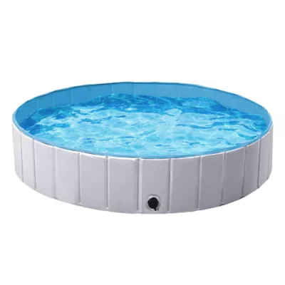 Yaheetech Foldable Pet Pool - Blue, Black, Gray, XL, 55-in - Image 1