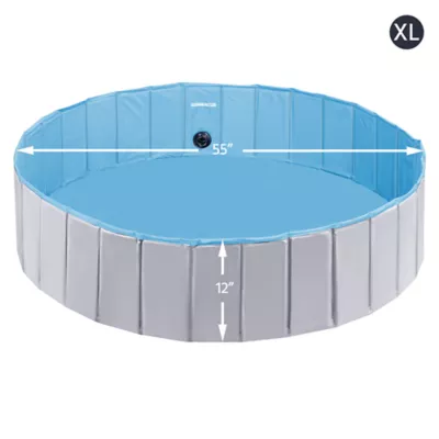 Yaheetech Foldable Pet Pool - Blue, Black, Gray, XL, 55-in - Image 3