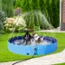 Yaheetech Foldable Pet Pool with Sprinkler - Blue, XXL, 63-in image thumbnail 2