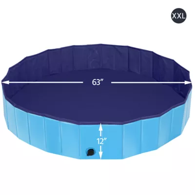 Yaheetech Foldable Pet Pool - Black, Blue, Gray, XXL, 63-in - Image 3