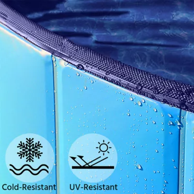 Yaheetech Foldable Pet Pool - Black, Blue, Gray, XXL, 63-in - Image 4