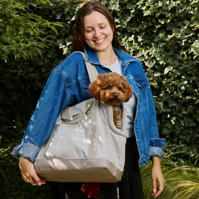 Cleverpup Lightweight Transit Tote Dog Carrier W/ Food-Safe Pouch & Poop Bag Dispenser, 4 Pc Set - Image 9