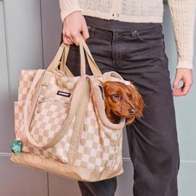 Cleverpup Lightweight Transit Tote Dog Carrier W/ Food-Safe Pouch & Poop Bag Dispenser, 4 Pc Set - Image 3
