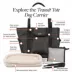 Cleverpup Lightweight Transit Tote Dog Carrier W/ Food-Safe Pouch & Poop Bag Dispenser, Graphite image thumbnail 4