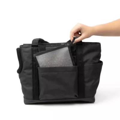 Cleverpup Lightweight Transit Tote Dog Carrier W/ Food-Safe Pouch & Poop Bag Dispenser, Graphite - Image 8