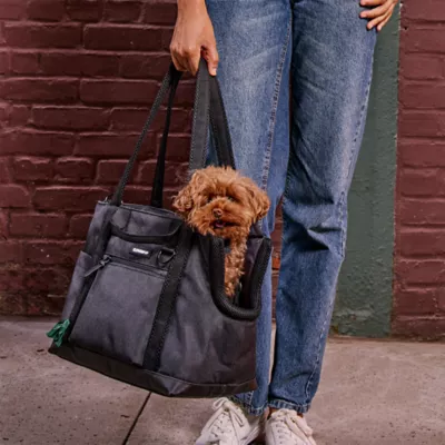 Cleverpup Lightweight Transit Tote Dog Carrier W/ Food-Safe Pouch & Poop Bag Dispenser, Graphite - Image 10