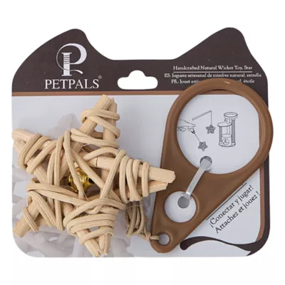 PetPals Rattan Star Cat Toy with Hook - Image 1