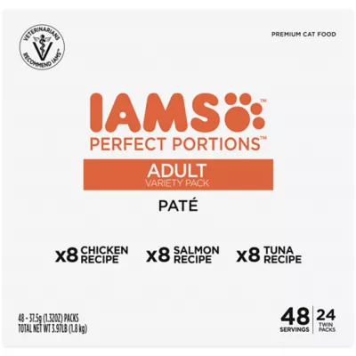 IAMS Perfect Portions Healthy Adult, Grain Free Wet Cat Food - Pate, Variety Pack, 24 Count, 2.6 OZ - Image 8