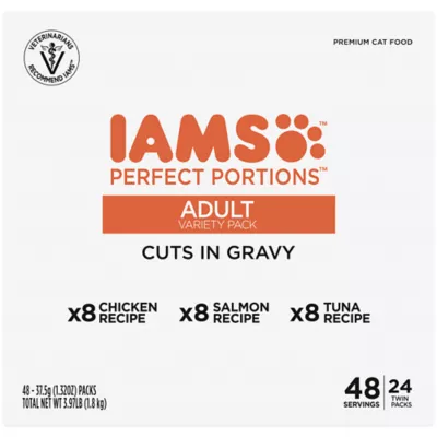 IAMS Perfect Portions Grain Free Wet Cat Food - Cuts in Gravy, Variety Pack, 24 Count, 2.6 OZ - Image 8