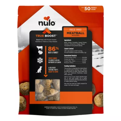 Nulo True Boost Freeze Dried Meatball Mixers All Lifestages Dog Food Toppers - 3.5 oz - Image 2