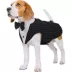 Kuoser Pinstripe Dog Tuxedo Suit & Bandanas Set, Formal Dog Clothing for Weddings & Parties image thumbnail 1