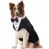Kuoser Pinstripe Dog Tuxedo Suit & Bandanas Set, Formal Dog Clothing for Weddings & Parties image thumbnail 1
