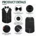 Kuoser Pinstripe Dog Tuxedo Suit & Bandanas Set, Formal Dog Clothing for Weddings & Parties image thumbnail 4