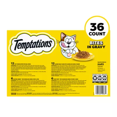 Temptations Wet Cat Food - Bites in Gravy, Variety Pack, 36 Count, 3.5 OZ - Image 10