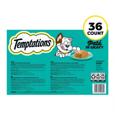 Temptations Wet Cat Food - Pate in Gravy, Variety Pack, 36 Count, 3.5 OZ - Image 10