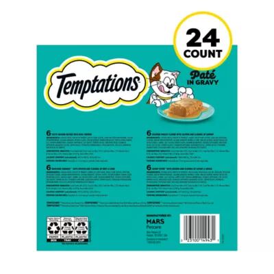 Temptations Wet Cat Food - Pate in Gravy, Variety Pack, 24 Count, 3.5 OZ - Image 9