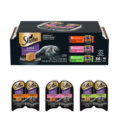 Sheba Perfect Portions Wet Cat Food - Pate, Variety Pack, 18 Count, 1.32  OZ - Image 2