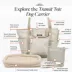 Cleverpup Lightweight Transit Tote Dog Carrier W/ Food-Safe Pouch & Poop Bag Dispenser, Sand image thumbnail 5