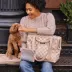 Cleverpup Lightweight Transit Tote Dog Carrier W/ Food-Safe Pouch & Poop Bag Dispenser, Checkered image thumbnail 2