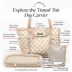 Cleverpup Lightweight Transit Tote Dog Carrier W/ Food-Safe Pouch & Poop Bag Dispenser, Checkered image thumbnail 5
