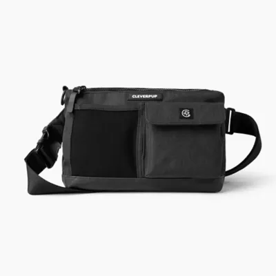 Cleverpup Dog Walk & Train Sling Bag W/ Poop Bag Dispenser, Treat Pocket, and Hidden Squeaker - Image 5