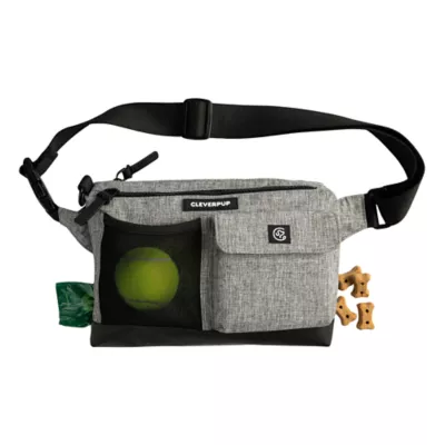 Cleverpup Dog Walk & Train Sling Bag W/ Poop Bag Dispenser, Treat Pocket, and Hidden Squeaker - Image 1