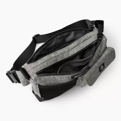 Cleverpup Dog Walk & Train Sling Bag W/ Poop Bag Dispenser, Treat Pocket, and Hidden Squeaker - Image 6