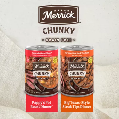 Merrick Wet Dog Food Variety Pack - Big Texas-Style Steak Tips & Pappy's Pot Roast, Gravy - Image 5