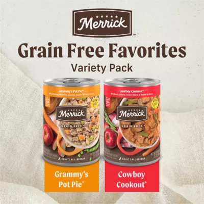 Merrick Grain Free Favorites Wet Dog Food Variety Pack - Grammy's Pot Pie & Cowboy Cookout, Stew - Image 5