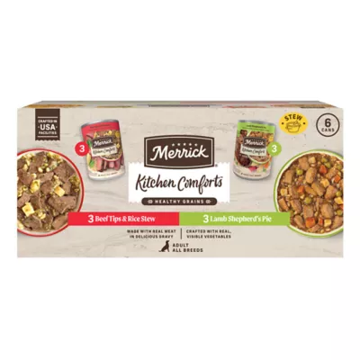Merrick Kitchen Comforts Wet Dog Food Variety Pack - Beef Tip and Rice & Lamb Shepherd's Pie, Stew - Image 1
