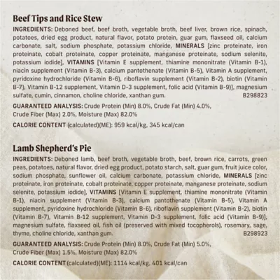 Merrick Kitchen Comforts Wet Dog Food Variety Pack - Beef Tip and Rice & Lamb Shepherd's Pie, Stew - Image 3