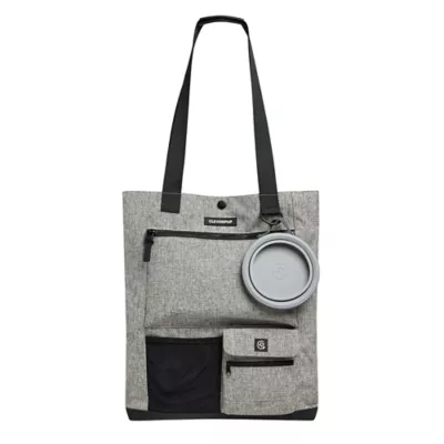 Cleverpup Park Pack 2-Piece Dog Gear Tote With Travel Bowl, Poop Bag Dispenser & Treat Pocket - Image 1