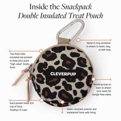 Cleverpup Snackpack Double Insulated Dog Treat Pouch W/ Water-Resistant Exterior & Lining - Image 3