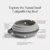 Cleverpup Nomad Collapsible Travel Bowl W/ Splash Guard Rim & Built-In Attachment Loop, Grey image thumbnail 3